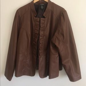 Lane Bryant faux leather jacket blazer